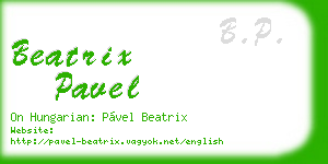 beatrix pavel business card